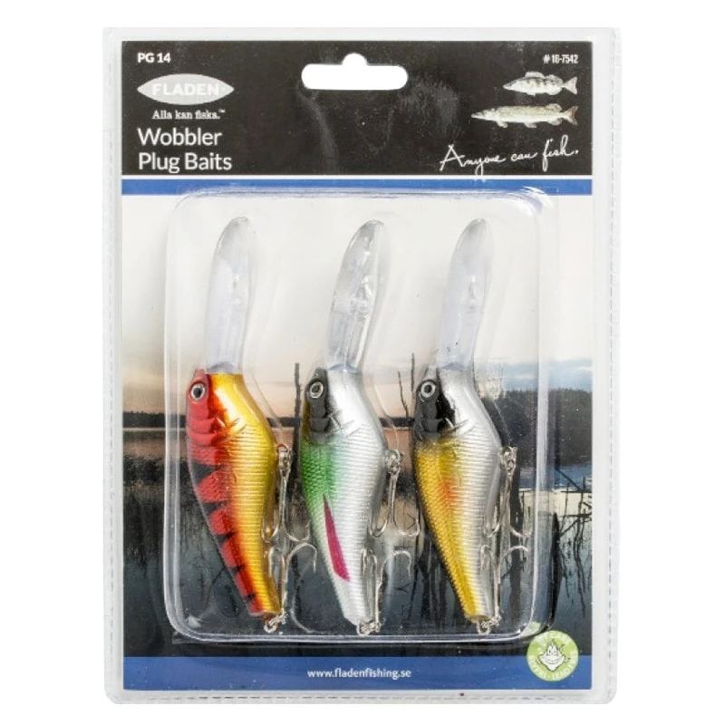 Fladen Wobbler 12cm Fat Shad Floating 3pcs 3 Fladen Wobbler 12cm Fat Shad Floating 3pcs